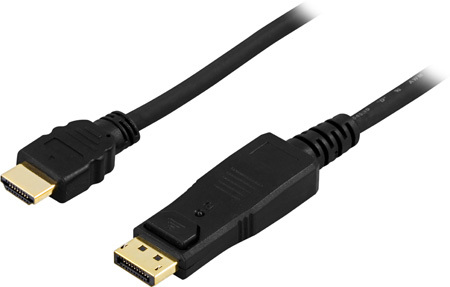 DisplayPort-HDMI kaapeli ääni 20pin uros-19pin uros 1m