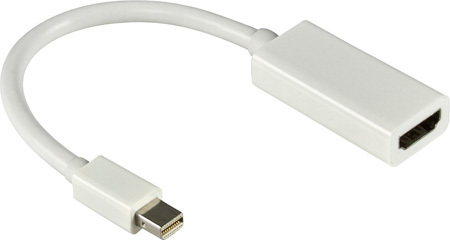Mini DisplayPort-HDMI sovitin ääni mukana uros -naaras 0,2m