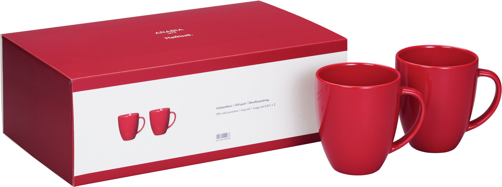 24h muki 0,34L punainen x 2