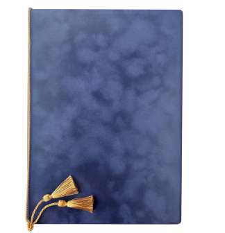 Adressikansio sininen samettia