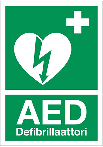 AED-kyltti A4 heijastava