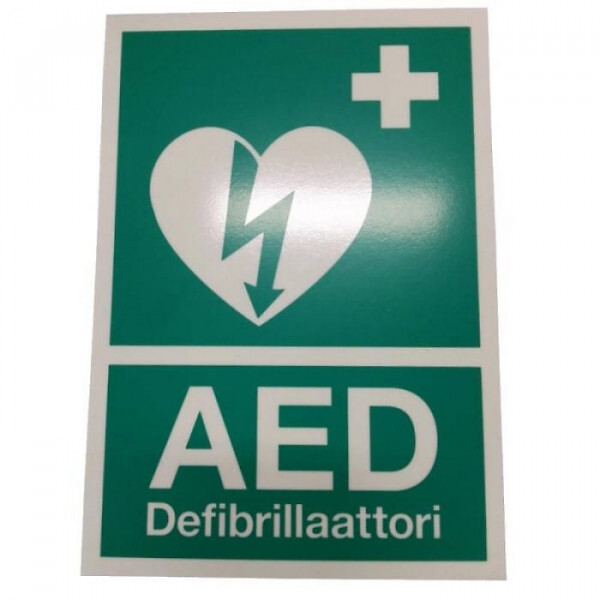 !AED opastekyltti A4