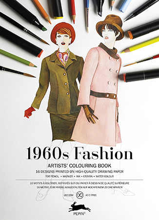 Aikuisten värityskirja 1960s Fashion