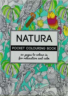 Aikuisten värityskirja Natura 10x15 cm, nidottu