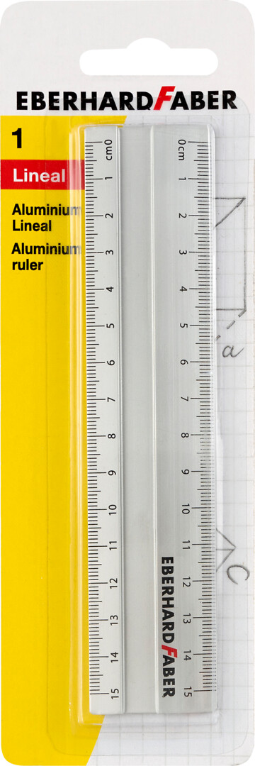 Alumiininen viivoitin 15 cm