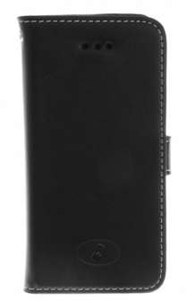 Apple iPhone 5 nahkakotelo Flip musta