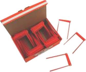 Arkistohaarukka 7 cm D-clip punainen,  100 kpl/ltk