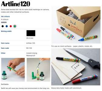 Artline 120 Heavy Duty vihreä