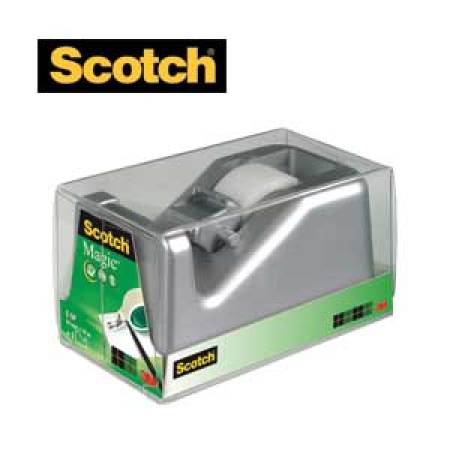 Asiakirjateippi Scotch 810 19x10 1rll+C28 teline hopea