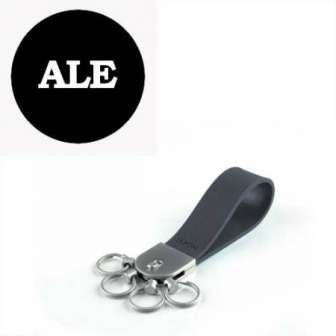 Avaimenperä Lexon Gumkey musta 6 irrotettavaa avainrengasta