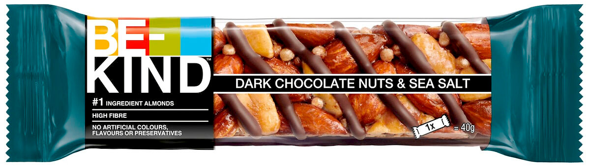 BE-KIND Dark Chocolate Nuts ja Seasalt