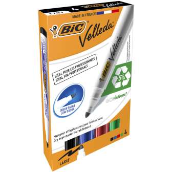 BIC Vellada valkotaulukynäsarja 4 väriä