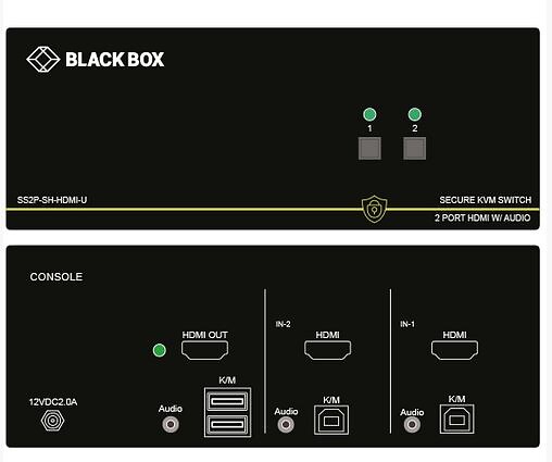 Black Box Secure KVM Switch 2-port
