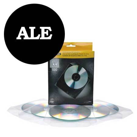 CD/DVD -muovikuori Fellowes kirkas, 100 kpl/pak