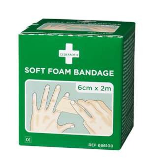 Cederroth Soft Foam laastari ihonvärinen (6cmx2m)|2kpl/kut