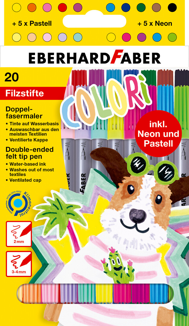 Colori huopakynä kaksipäinen