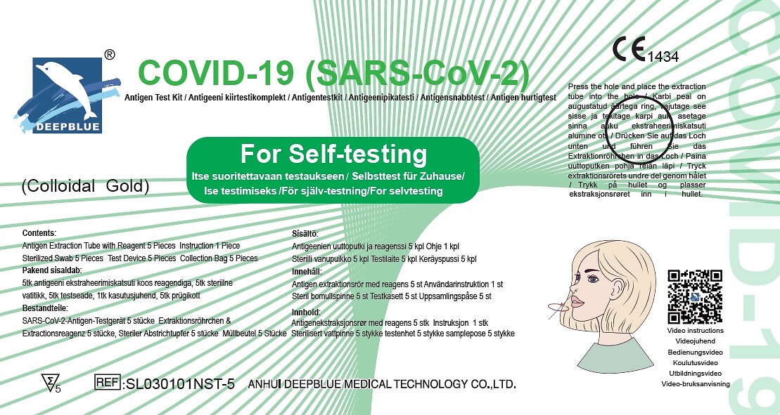 Deepblue SARS-CoV-2-antigeeni FI 5 kpl/pkt