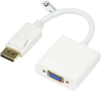 Displayport-VGA sovitin 20pin uros-15pin naaras 0,2m