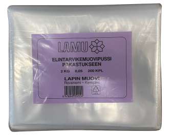 Elintarvikemuovipussi 2kg