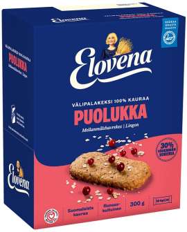 Elovena välipalakeksi 10x30g puolukka