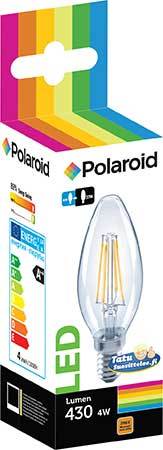 Led lamppu 4W E14 Polaroid LED filament candle