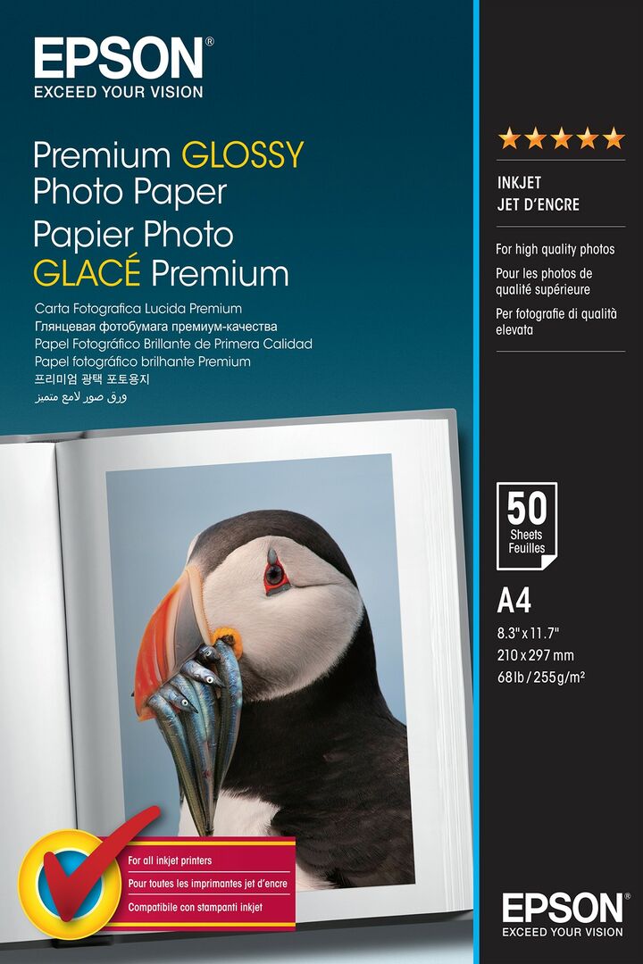 Epson A4 premium glossy paperi