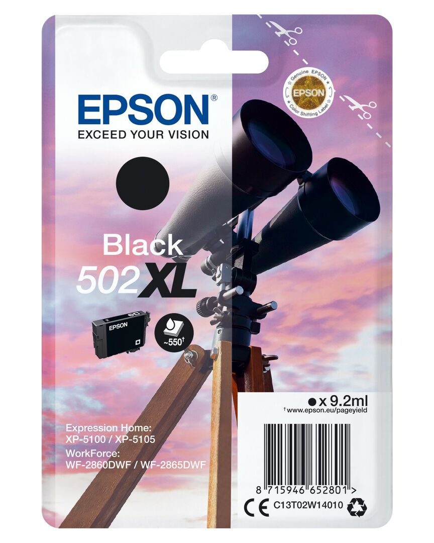 EPSON Singlepack 502XL musta