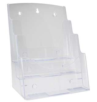 Esiteteline 3-osainen A4 pöydälle, kirkas