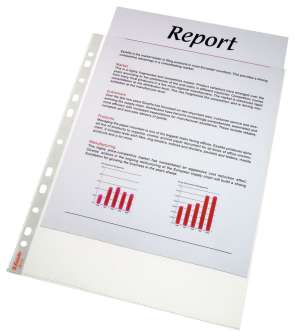 Kansiotasku A4/75mic ylhäältä auki