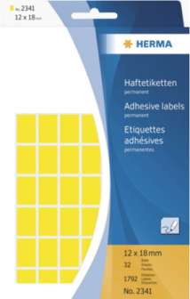 Etiketti Herma 2341 keltainen 12x18 mm 1792/ras