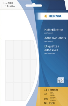 Etiketti Herma 2360 valkoinen 13x40 mm 896/ras