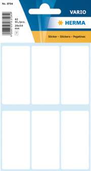 Etiketti Herma 3754 valkoinen 26x54 mm 42/ras