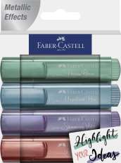 !Faber-Castell Metallic 4 värisrj.