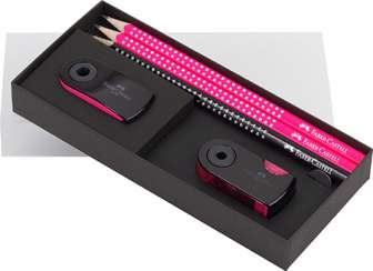 Faber-Castell lahjapakkau Sparkle neon pinkki/musta