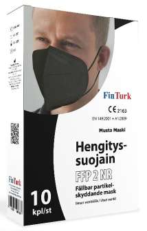 FINNTURK hengityssuojain FFP2 musta