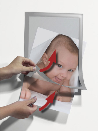 Fotoframe 13x18 hopea itseliimautuva valokuvakehys