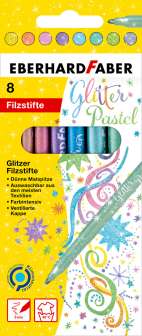 Glitter pastelli huopakynä