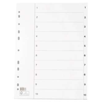 Hakemisto A4 1-10 FSC kartonki