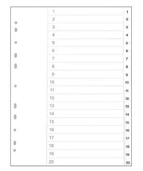 Hakemisto A4 1-20 FSC kartonki