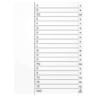 Hakemisto A4 A-Ö FSC kartonki