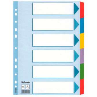 Mylar hakemisto A4 6-os. moniväri