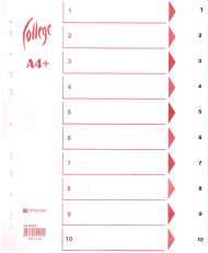 Hakemisto A4+ leveä 1-10 muovi