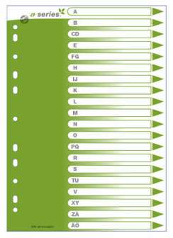 Hakemisto A4 muovi A-Ö ylilev