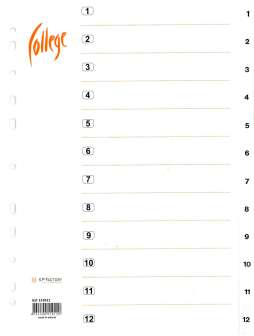 Hakemisto A4 1-12 muovi