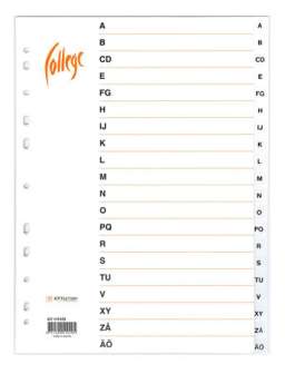 Hakemisto A4 A-Ö muovi