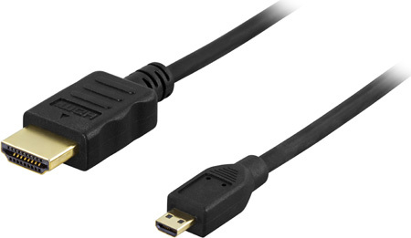 HDMI-kaapeli 19-pin uros-micro 19-pin uros, 3m