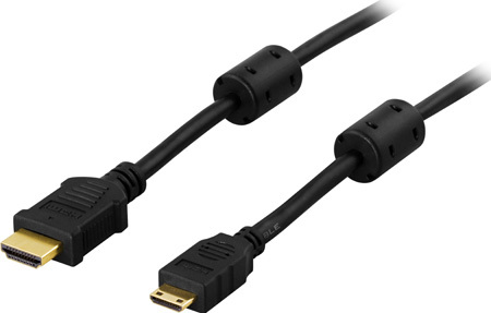 HDMI-kaapeli 19-pin uros-mini 19-pin uros, 3m