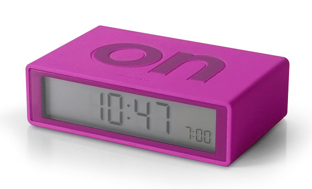 Herätyskello Lexon pinkki Flip Clock