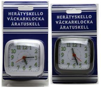 Herätyskello musta tai valkoinen
