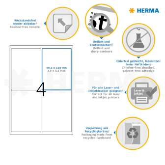 Herma 10019 A4/4-os siirrettävä